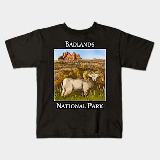 Badlands National Park with Bighorn Sheep Kids T-Shirt